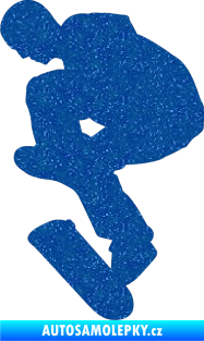 Samolepka Skateboard 002 levá Ultra Metalic modrá