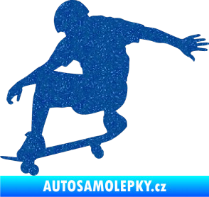 Samolepka Skateboard 012 levá Ultra Metalic modrá