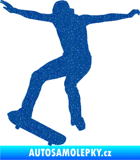 Samolepka Skateboard 017 levá Ultra Metalic modrá