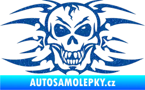 Samolepka Skeleton - lebka Ultra Metalic modrá
