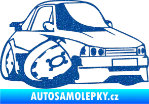 Samolepka Škoda 120 karikatura pravá Ultra Metalic modrá