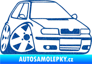 Samolepka Škoda Felicia karikatura pravá Ultra Metalic modrá