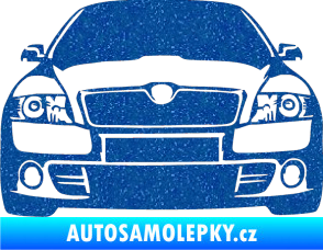Samolepka Škoda Octavia 2 karikatura  Ultra Metalic modrá