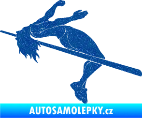 Samolepka Skok do výšky 001 levá atletika Ultra Metalic modrá