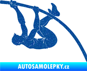 Samolepka Skok o tyči 001 levá atletika Ultra Metalic modrá