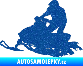 Samolepka Sněžný skútr 001 levá Ultra Metalic modrá