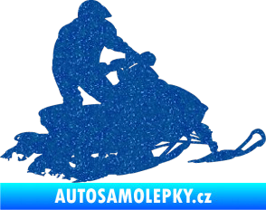 Samolepka Sněžný skútr 001 pravá Ultra Metalic modrá