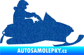 Samolepka Sněžný skútr 002 pravá Ultra Metalic modrá
