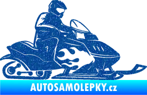 Samolepka Sněžný skútr pravá Ultra Metalic modrá