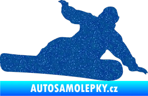Samolepka Snowboard 001 pravá Ultra Metalic modrá