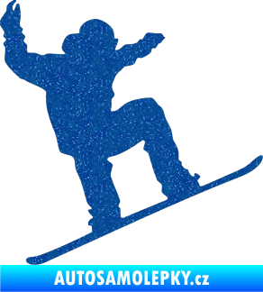 Samolepka Snowboard 003 pravá Ultra Metalic modrá
