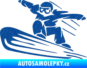 Samolepka Snowboard 014 levá Ultra Metalic modrá