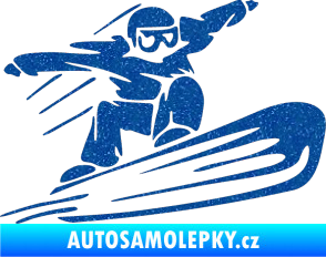 Samolepka Snowboard 014 pravá Ultra Metalic modrá