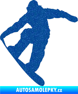 Samolepka Snowboard 019 pravá Ultra Metalic modrá