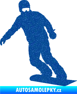 Samolepka Snowboard 029 pravá Ultra Metalic modrá