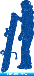 Samolepka Snowboard 032 levá Ultra Metalic modrá