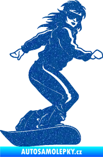 Samolepka Snowboard 036 pravá Ultra Metalic modrá