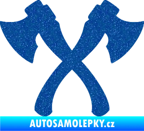 Samolepka Spojené sekery Ultra Metalic modrá