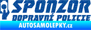 Samolepka Sponzor dopravní policie 004 Ultra Metalic modrá