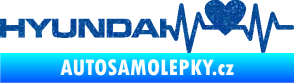 Samolepka Srdeční tep 046 levá Hyundai Ultra Metalic modrá