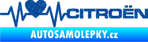 Samolepka Srdeční tep 056 pravá Citroen Ultra Metalic modrá