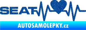 Samolepka Srdeční tep 060 levá Seat Ultra Metalic modrá