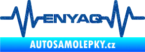 Samolepka Srdeční tep 063 Enyaq Ultra Metalic modrá