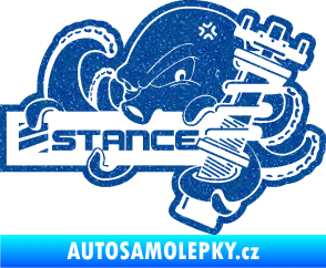 Samolepka Stance nápis s chobotnicí Ultra Metalic modrá