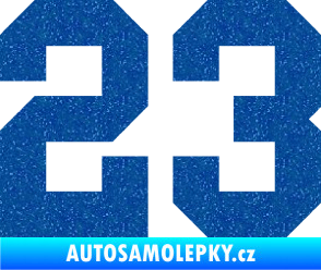 Samolepka Startovní číslo 23 Ultra Metalic modrá