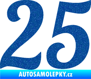 Samolepka Startovní číslo 25 typ 3 Ultra Metalic modrá