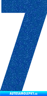 Samolepka Startovní číslo 7 typ 2    Ultra Metalic modrá