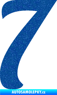 Samolepka Startovní číslo 7 typ 3 Ultra Metalic modrá