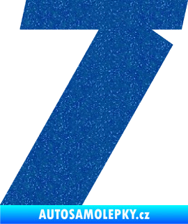 Samolepka Startovní číslo 7 typ 6 Ultra Metalic modrá