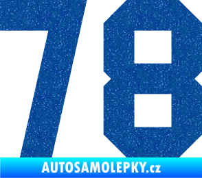 Samolepka Startovní číslo 78 Ultra Metalic modrá