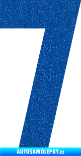 Samolepka Startovní číslo 7 Ultra Metalic modrá