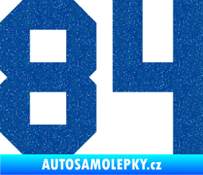 Samolepka Startovní číslo 84 Ultra Metalic modrá