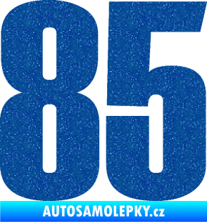 Samolepka Startovní číslo 85 typ 2     Ultra Metalic modrá