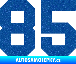 Samolepka Startovní číslo 85 Ultra Metalic modrá