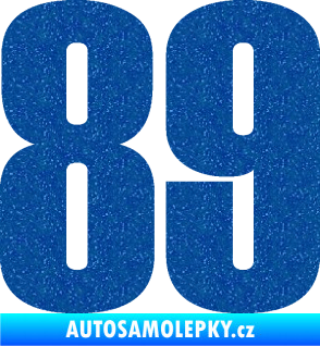 Samolepka Startovní číslo 89 typ 2         Ultra Metalic modrá