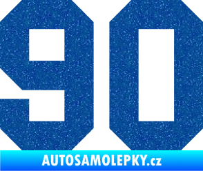 Samolepka Startovní číslo 90 Ultra Metalic modrá