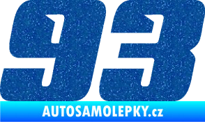 Samolepka Startovní číslo 93 typ 6 Ultra Metalic modrá