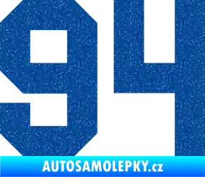 Samolepka Startovní číslo 94 Ultra Metalic modrá