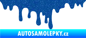 Samolepka Stékající skvrna 002 levá krevní cákanec Ultra Metalic modrá