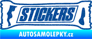 Samolepka Stickers nápis Ultra Metalic modrá