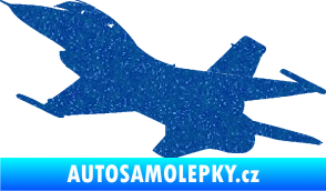 Samolepka Stíhací letoun 004 levá Ultra Metalic modrá
