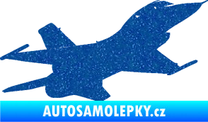 Samolepka Stíhací letoun 004 pravá Ultra Metalic modrá