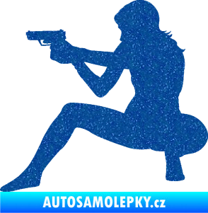 Samolepka Střelkyně 003 levá Ultra Metalic modrá