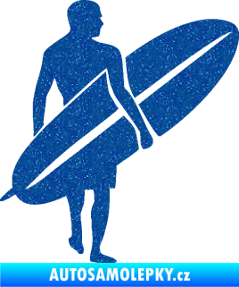 Samolepka Surfař 004 pravá Ultra Metalic modrá