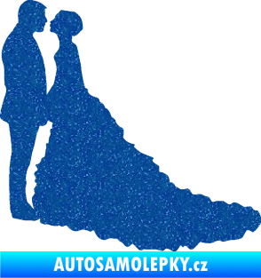 Samolepka Svatba 002 levá Ultra Metalic modrá