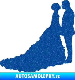 Samolepka Svatba 002 pravá Ultra Metalic modrá